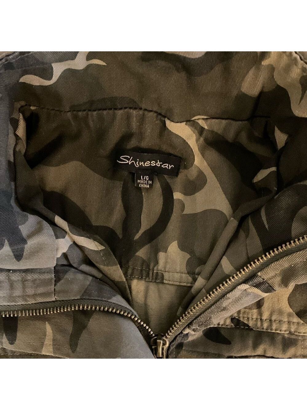 Shinestar Camouflage Zipup Hoodie Womens Large - Picture 2 of 4